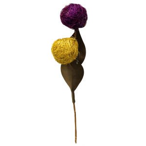 Yapay Çiçek Top/Pişmaniye Model 2'li Demet Asorti