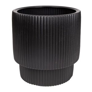 Saksı, Yuvarlak, Siyah - 37x36 cm