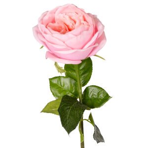 Yapay Çiçek Islak Dokulu Gül Açık Pembe 48 Cm.