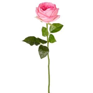 Yapay Çiçek Islak Dokulu Gül Pembe 48 Cm.