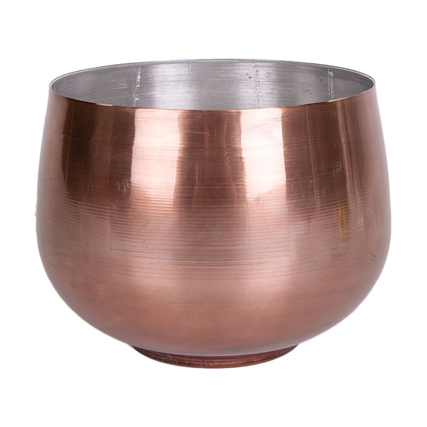 Metal Saksı Bronz Küçük 17,5x15 Cm