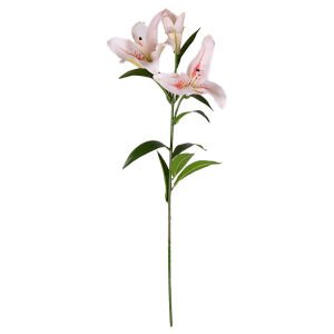 Yapay Çiçek Zambak Fuşya-Beyaz 85 Cm.