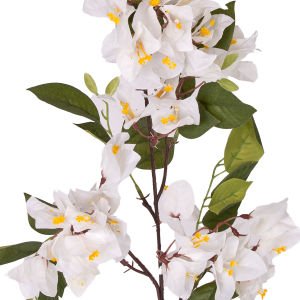 Yapay Çiçek Frosilva-Begonvil Dalı Beyaz 90 Cm.