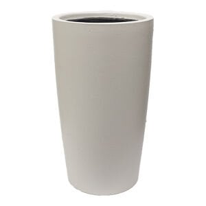 Beton Saksı Yuvarlak Beyaz 35x70 Cm.