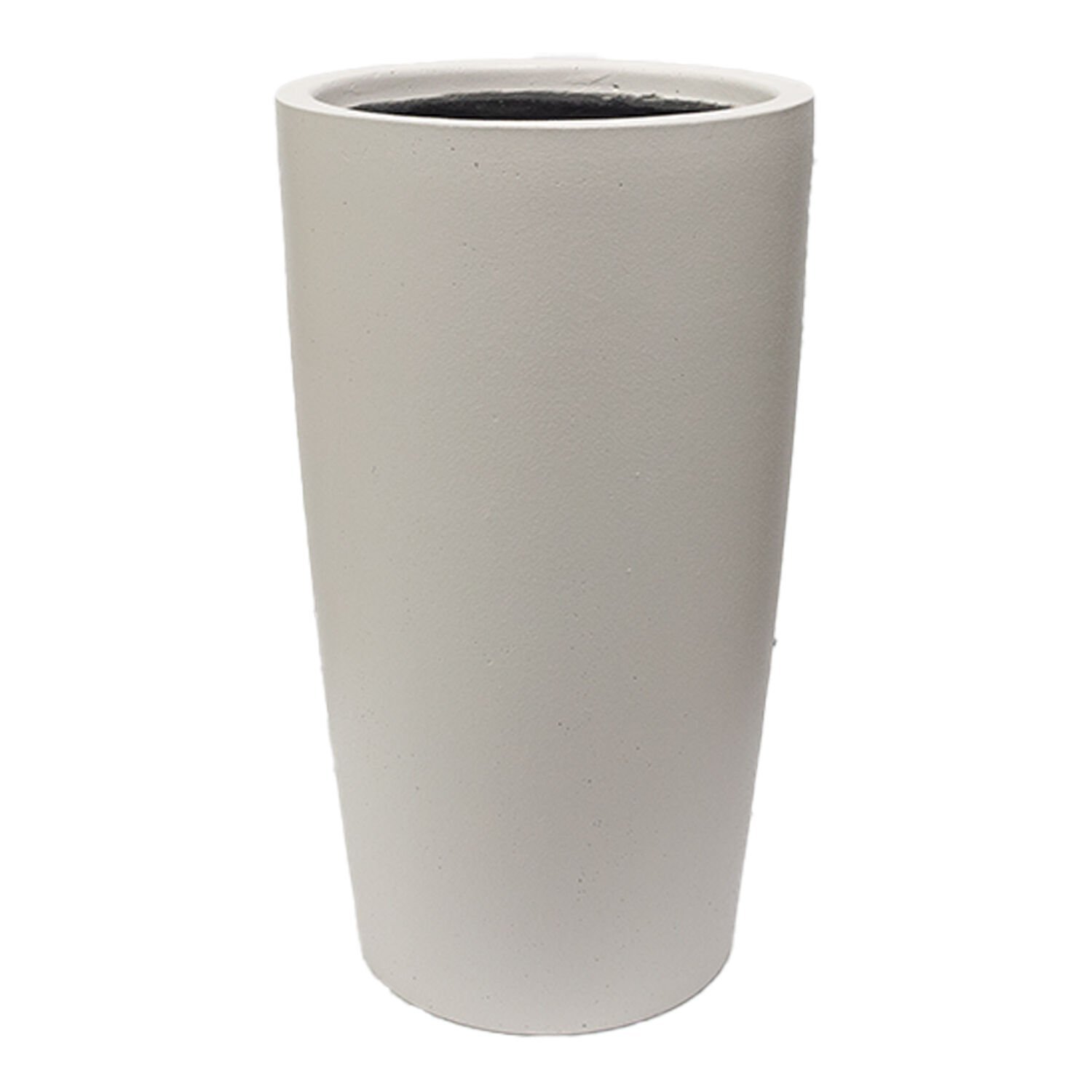 Beton Saksı Yuvarlak Beyaz 35x60 Cm.