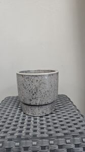 Seramik Saksı Gri 13x13 Cm.