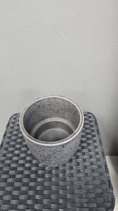 Seramik Saksı Gri 13x13 Cm.