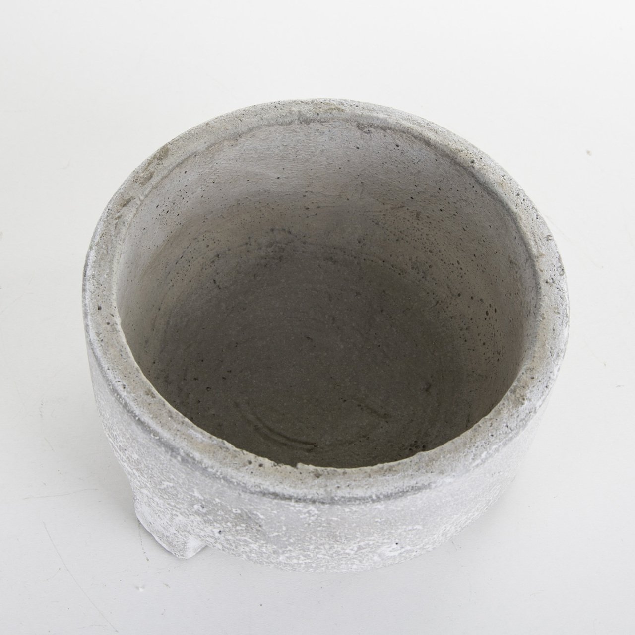 Veramaya Kurna Tip Gri Beton Saksı 18x10 Cm