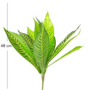 Yapay Bitki Tropikal Yaprak Buketi Yeşil 48 Cm.
