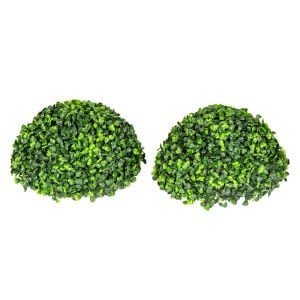 Yapay Yonca Şimşir Top Dış Mekan Uyumlu 30 Cm. (2 Adet Yarım Top) UV KORUMALI