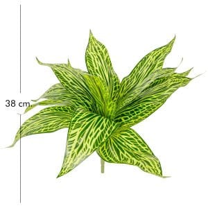 Yapay Bitki Tropikal Yaprak Buketi Yeşil 38 Cm.