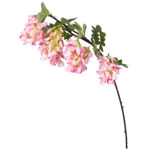 Yapay Çiçek Pembe-Beyaz Salkım Visterya 90 Cm.