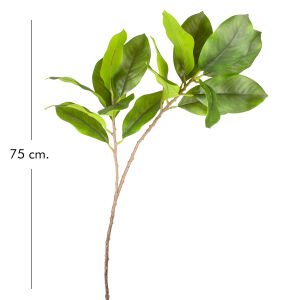 Yapay Bitki Manolya Dalı Yeşil 75 Cm.