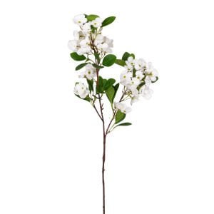 Yapay Sütleğen Çiçek, Islak Dokulu, Beyaz - 77 cm