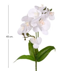 Yapay Orkide Gerçek Dokunuş Beyaz 45 Cm.