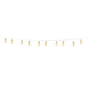 Aydınlatma Led Su Damlası Pilli 10 Ledli Gold 2 Mt.