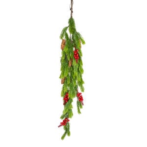 Yılbaşı Süsü Sarmaşık Çam Dalı Kozalaklı Kokinalı Yeşil 105 Cm.