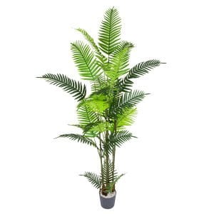Yapay Palmiye Ağacı Gerçek Dokulu 24 Yaprak Yeşil 210 Cm.