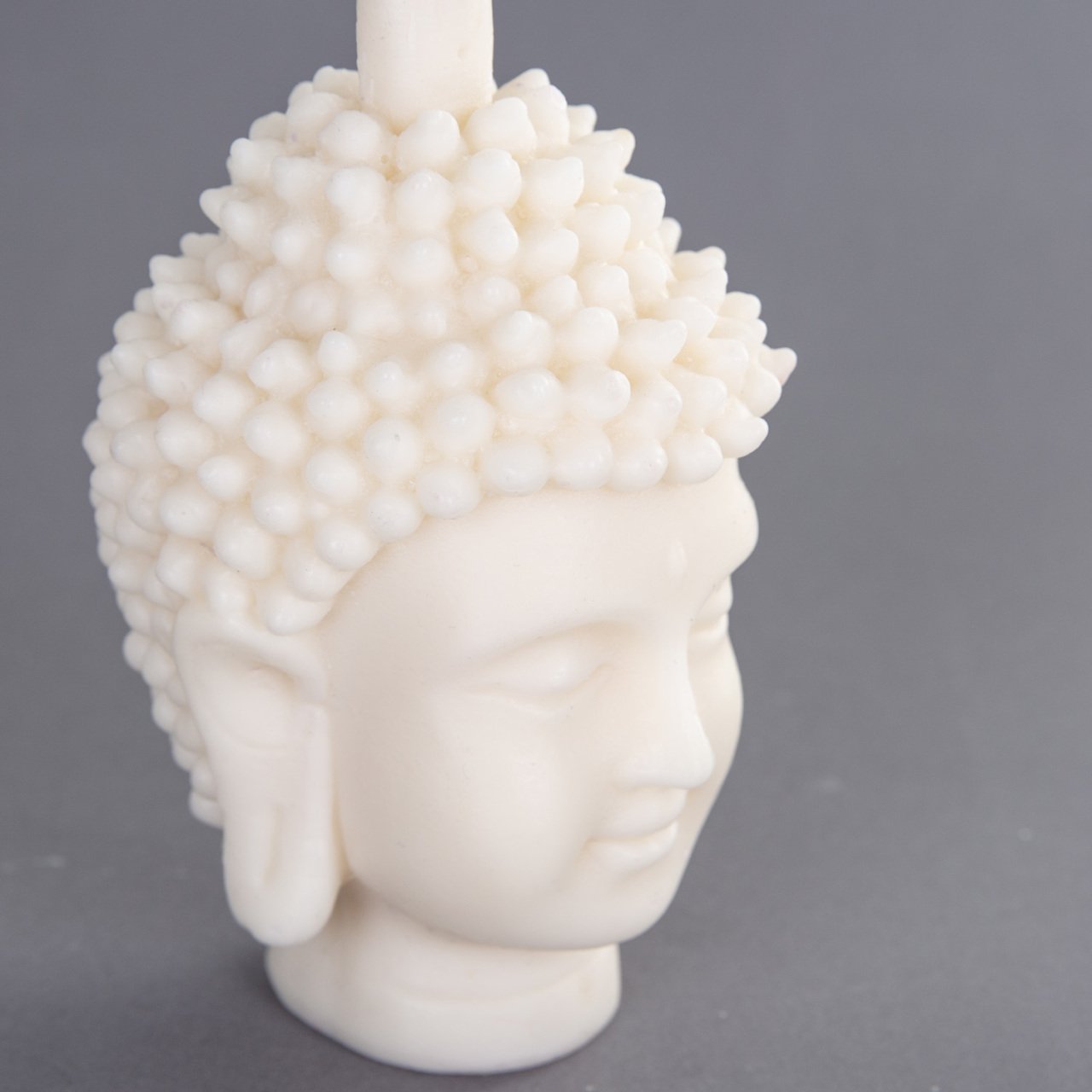 Buda Büst Krem Renk Mum Küçük 15 Cm