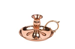 Bakır Şamdan Mumluk 13x8 Cm