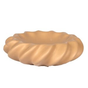 Dekoratif Seramik Meyvelik-Kase Dalga Açık Kahverengi 26x8 Cm.