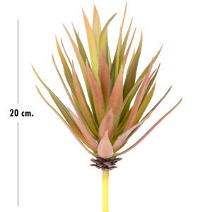 Yapay Kaktüs Sukulent Kırmızı/Yeşil 20 Cm