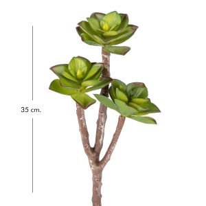 Yapay Kaktüs Sukulent Kırmızı-Yeşil 35 Cm.