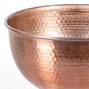 Ayaklı Metal Saksı Bronz 26x20x26 Cm.