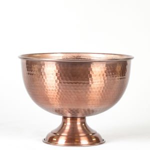 Ayaklı Metal Saksı Bronz 26x20x26 Cm.