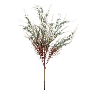 Yapay Çiçek, Lavanta Demet, Yeşil-Beyaz - 65 cm