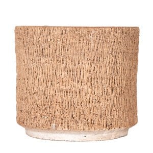 Beton Saksı Hasır Desenli Kahverengi 12x10,5 Cm.