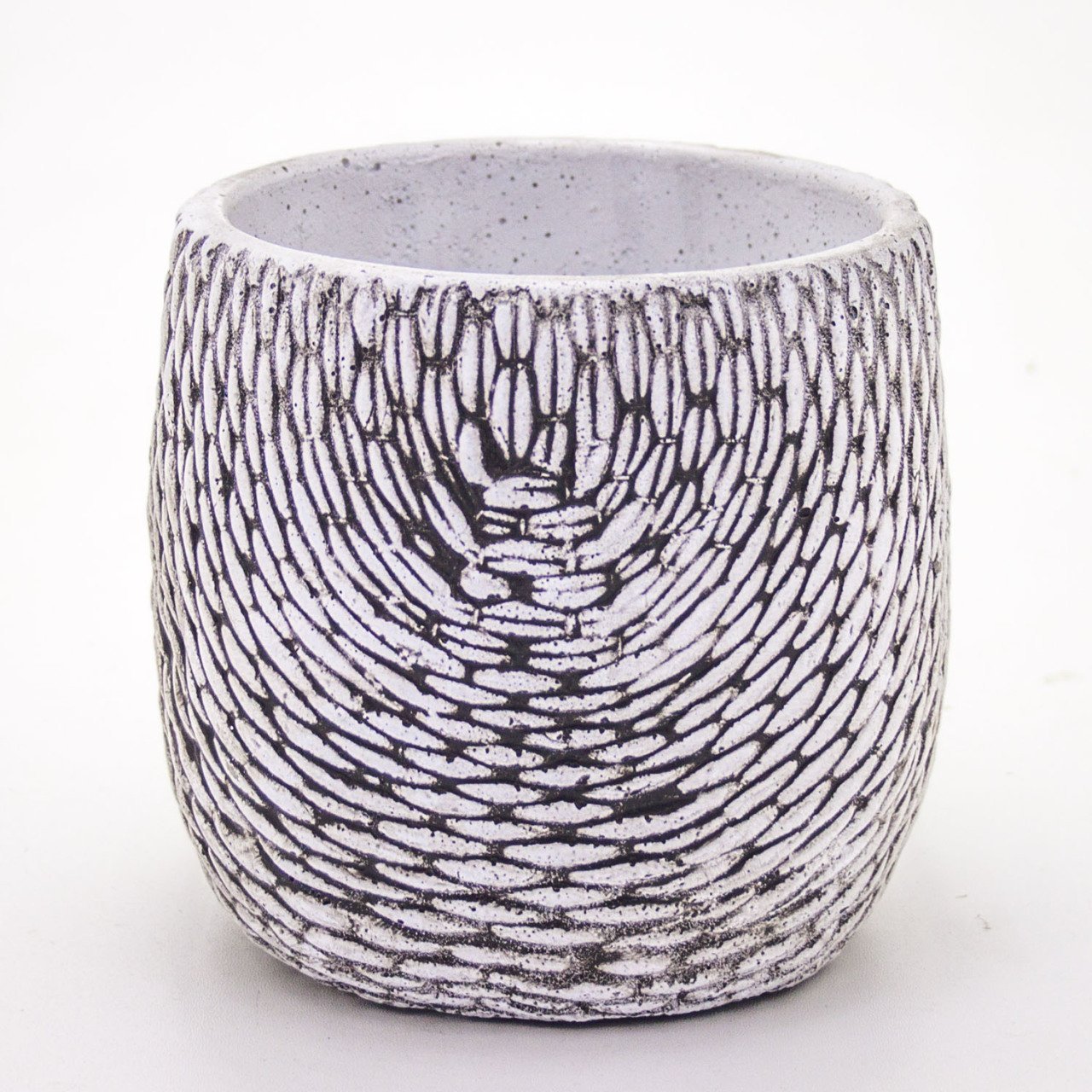 Veramaya Arnavut Kaldırım Desenli Beton Saksı 15x15 Cm