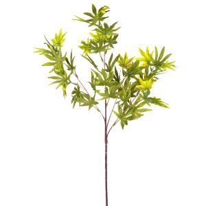 Yapay Bitki Çatallı Akçaağaç Dalı Yeşil 80 Cm.