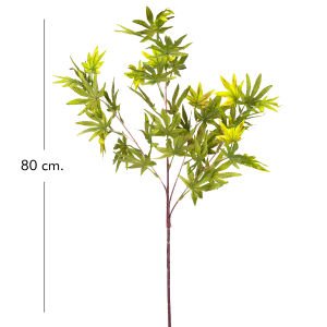 Yapay Bitki Çatallı Akçaağaç Dalı Yeşil 80 Cm.