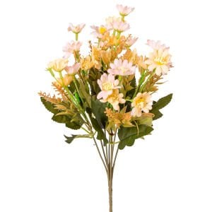 Yapay Çiçek Papatya Demet Sarı-Pembe 35 Cm.
