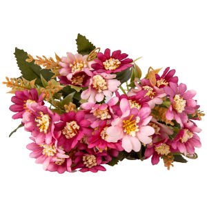 Yapay Çiçek Papatya Demet Fuşya-Pembe 35 Cm.