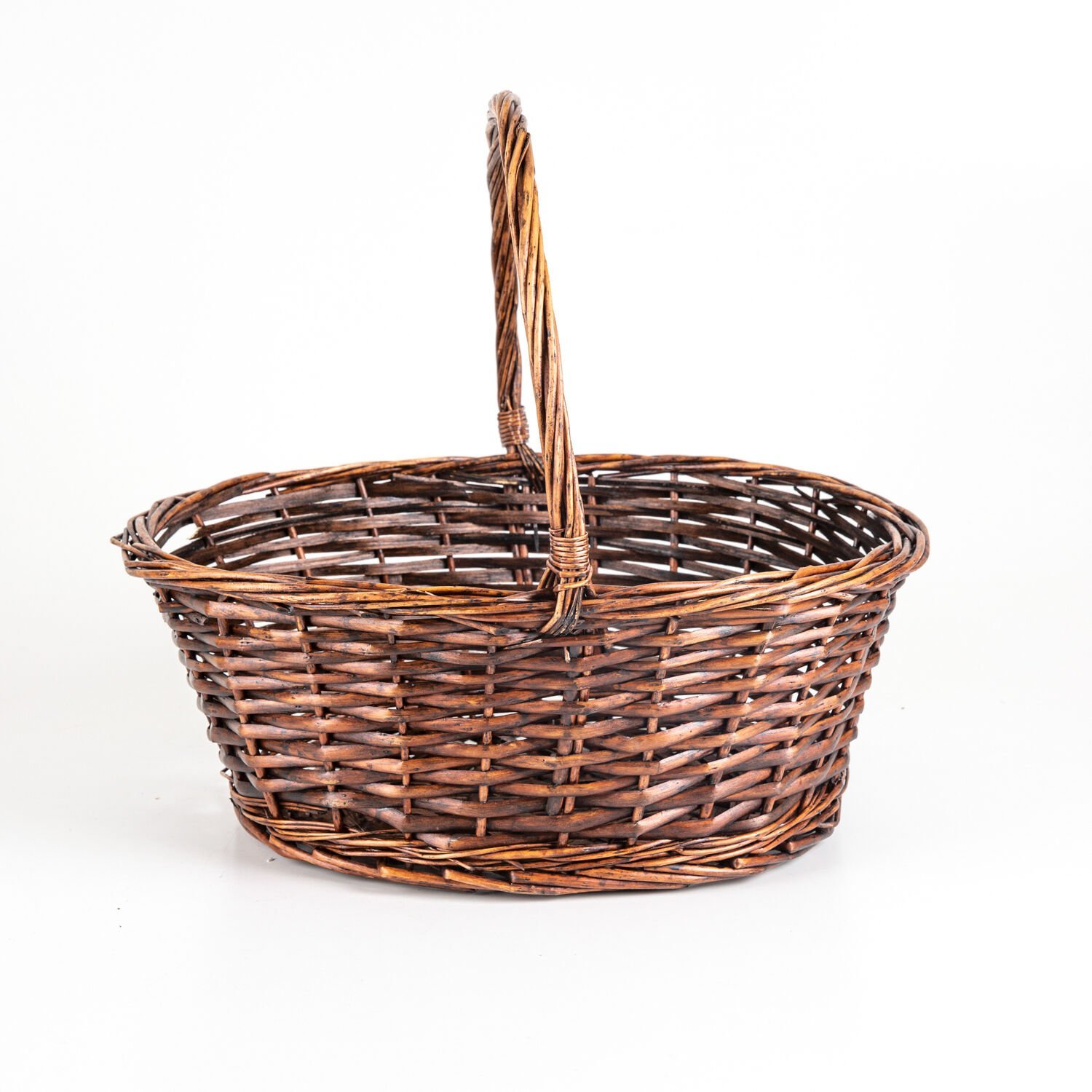 Hasır Sepet Kulplu 40x30x16 Cm. (Kulplu Yükseklik 40 Cm.)