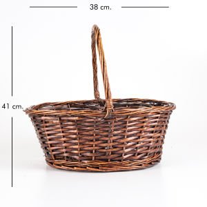 Hasır Sepet Kulplu 40x30x16 Cm. (Kulplu Yükseklik 40 Cm.)