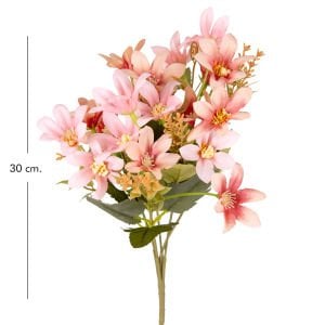 Yapay Çiçek Lilyum-Zambak Demeti Pembe 30 Cm.