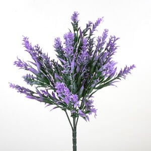 Yapay Nergis Bitkisi Mor 40 Cm. UV Korumalı - Dış Mekan Uyumlu