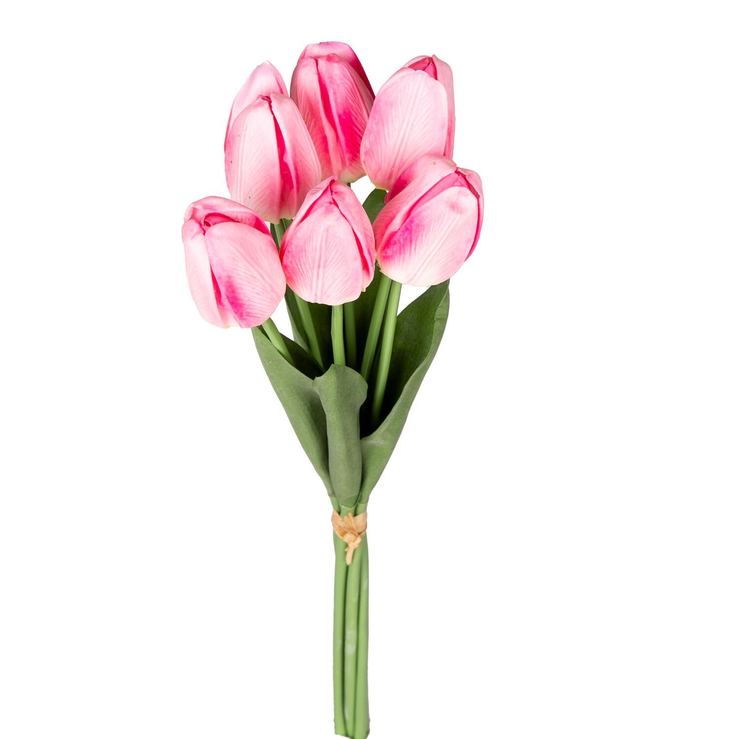 Yapay Çiçek, Lale, Islak Dokulu, Pembe - 44 cm