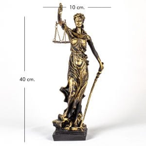 Adalet Heykeli (Themis) Siyah 10x40x9 Cm.
