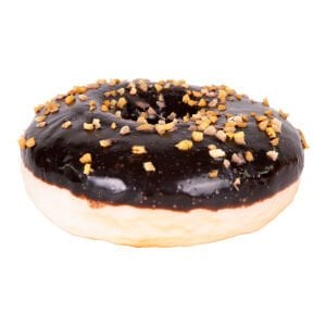 Yapay Donut Çikolata Üstü Fındıklı Siyah 10x4 Cm.