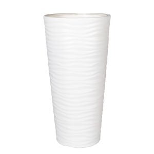 Konik Plastik Saksı Küçük Beyaz 57x26 Cm.