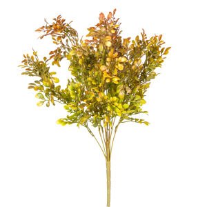 Yapay Bitki Şimşir Demet Kızıl/Yeşil 55 Cm.
