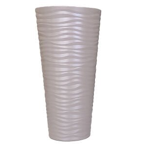 Konik Plastik Saksı Kahve Büyük 80x36 Cm.