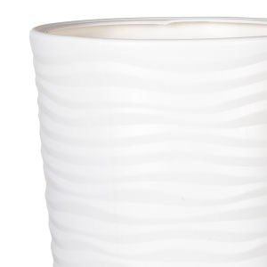 Konik Plastik Saksı Büyük Beyaz 80X36 Cm.