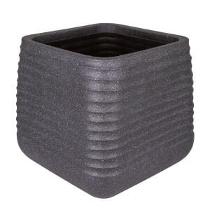 Kare İç ve Dış Mekan Saksı Siyah Büyük Boy 50,5x50,5x49 Cm.