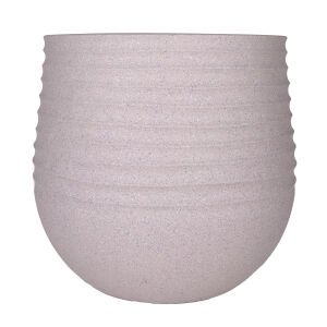 Oval İç ve Dış Mekan Saksı Bej Büyük Boy 53x53x49 Cm.