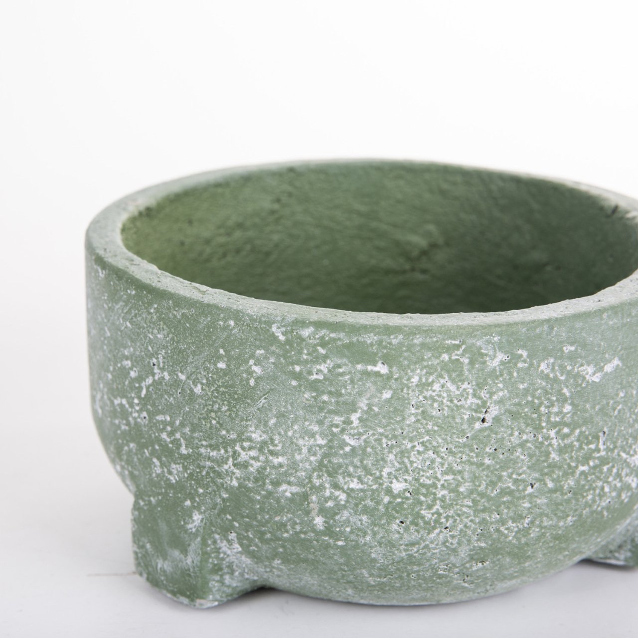 Veramaya Kurna Tip Yeşil Beton Saksı 18x10 Cm